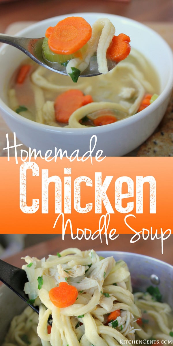 Homemade Chicken Noodle Soup with homemade noodles | Kitchen Cents