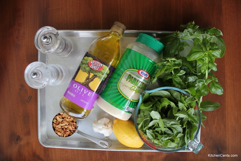 Ingredients for basil pesto | KitchenCents.com