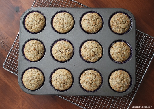 baked-flaxseed-bran-muffins | KitchenCents.com