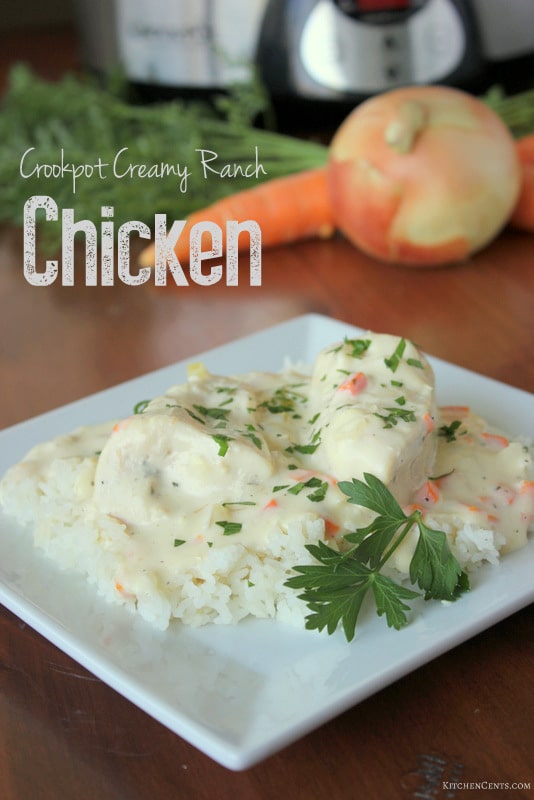 crookpot-creamy-ranch-chicken | KitchenCents.com