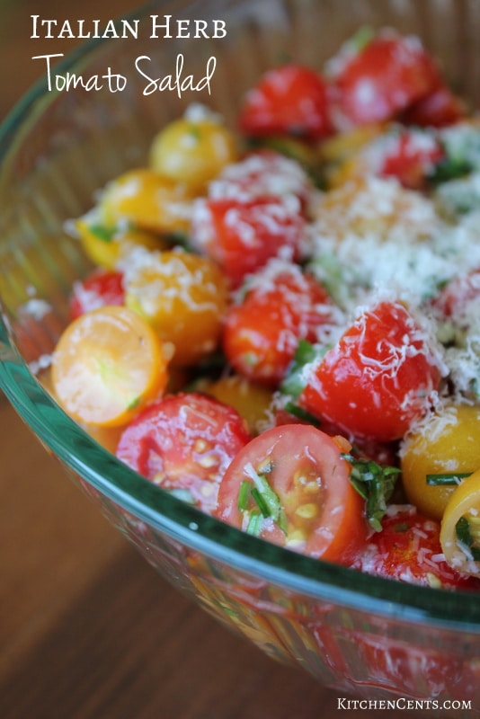 italian-herb-tomato-salad | KitchenCents.com