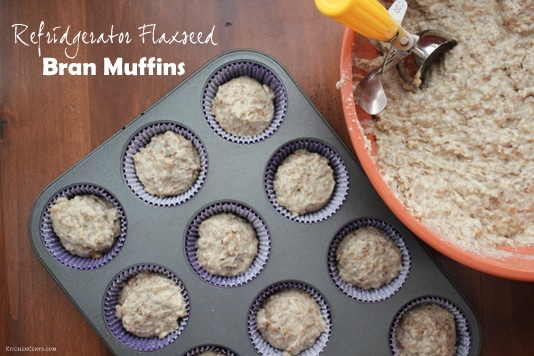 refridgerator-flaxseed-bran-muffins | KitchenCents.com