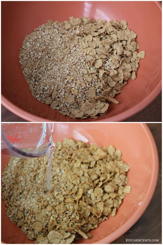 soften-bran-with-water-soda-mixture | KitchenCents.com