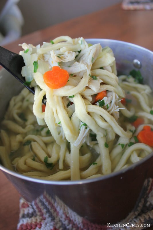 Let's eat Homemade Chicken Noodle Soup | KitchenCents.com