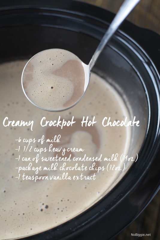 Creamy Crockpot Hot Chocolate | 15+ Hot Chocolate recipes