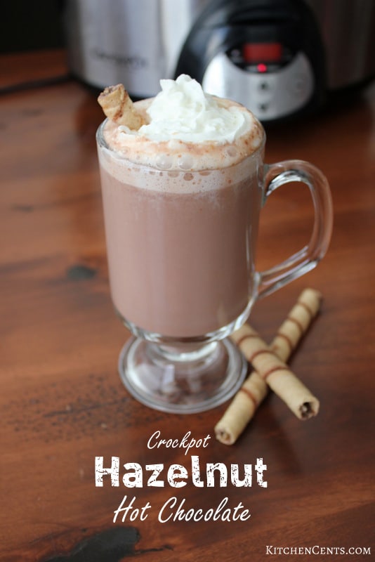 Crockpot Hazelnut Hot Chocolate | 15+ Hot Chocolate recipes