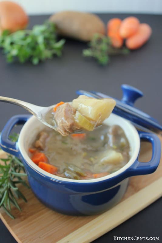 Slow Cooker Rosemary Beef Stew | KitchenCents.com