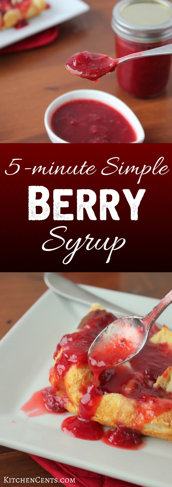 5-minute Simple Berry Syrup | KitchenCents.com