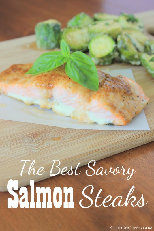 The BEST Savory Salmon Steaks | KitchenCents.com