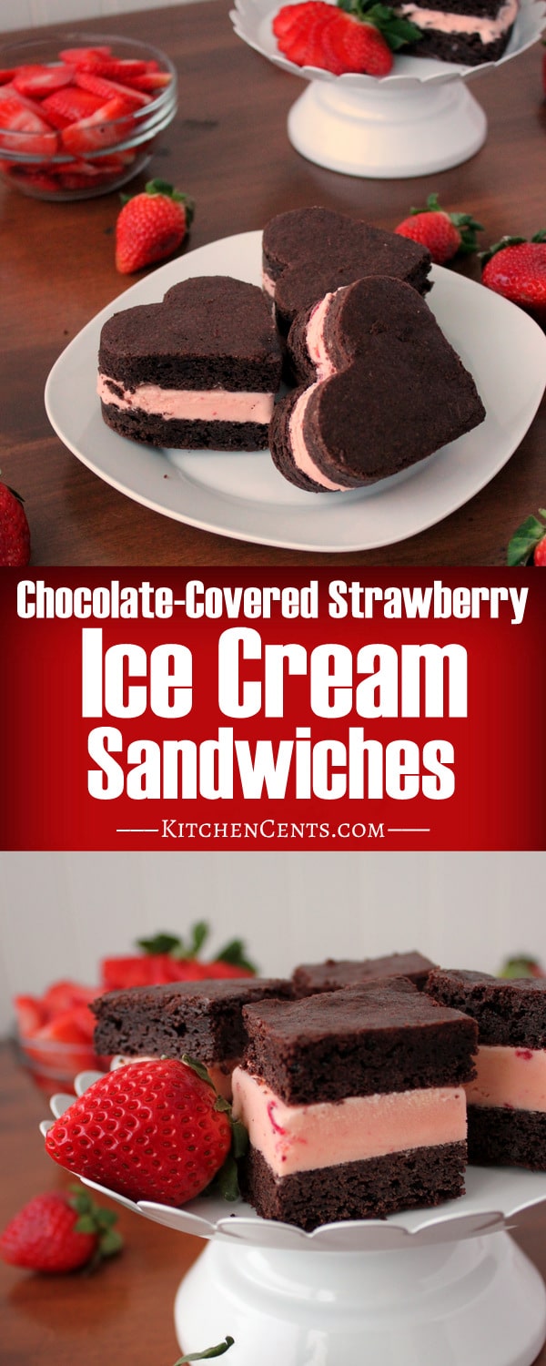 Homemade Chocolate-Covered Strawberry Ice Cream Sandwiches | Kitchen Cents