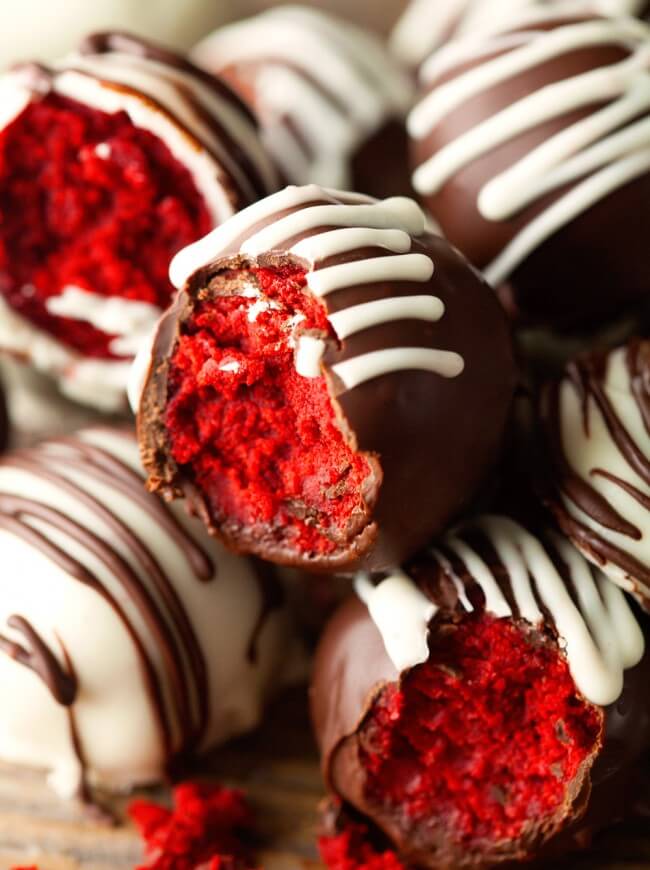 Red Velvet Cake Truffles | 27+ Chocolate Valentine's Desserts