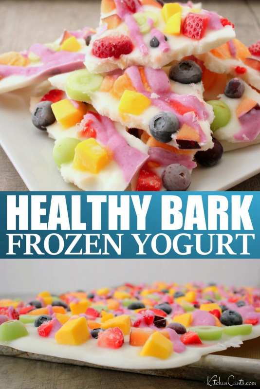 Easy Healthy Frozen Yogurt Bark recipe | Kitchen Cents