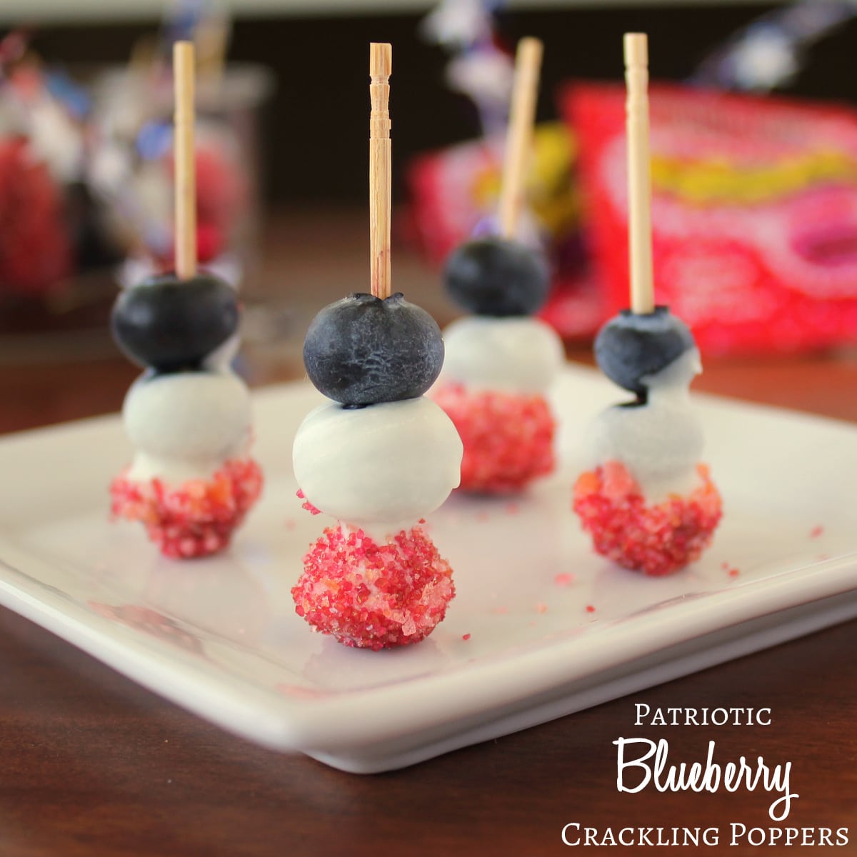Patriotic Red White and Blueberry Crackling Poppers | KitchenCents.com