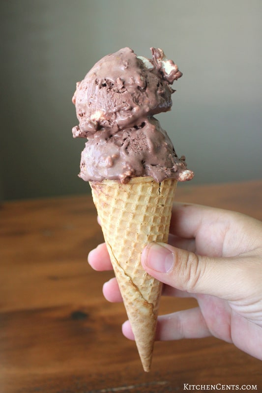 No-Churn Rocky Road Ice Cream | Kitchen Cents