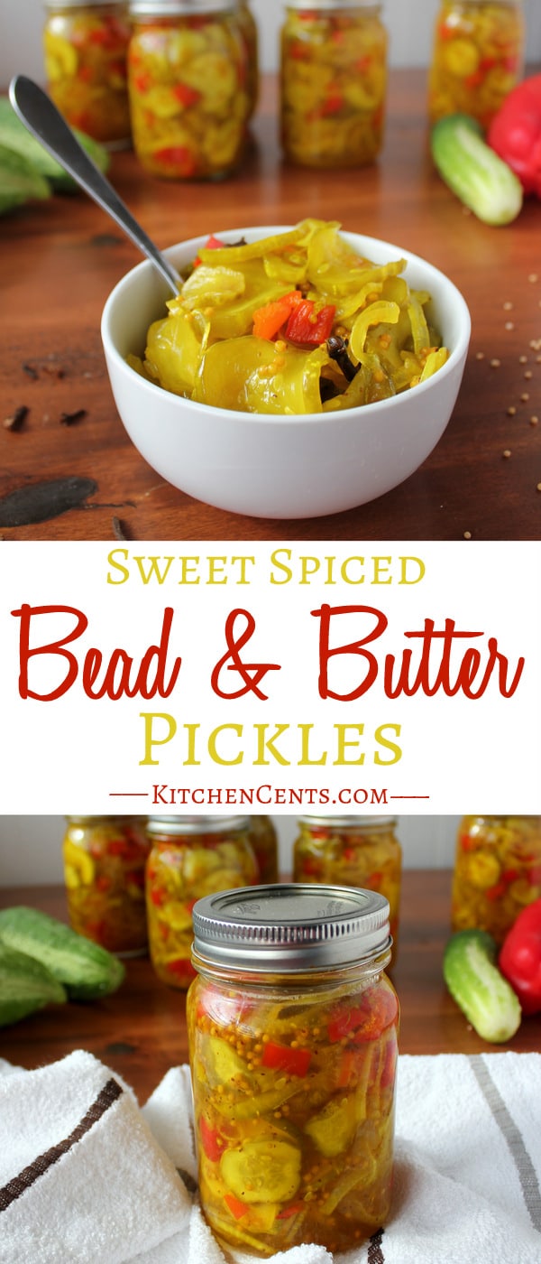 Sweet Spiced Bread and Butter Pickles | Kitchen Cents