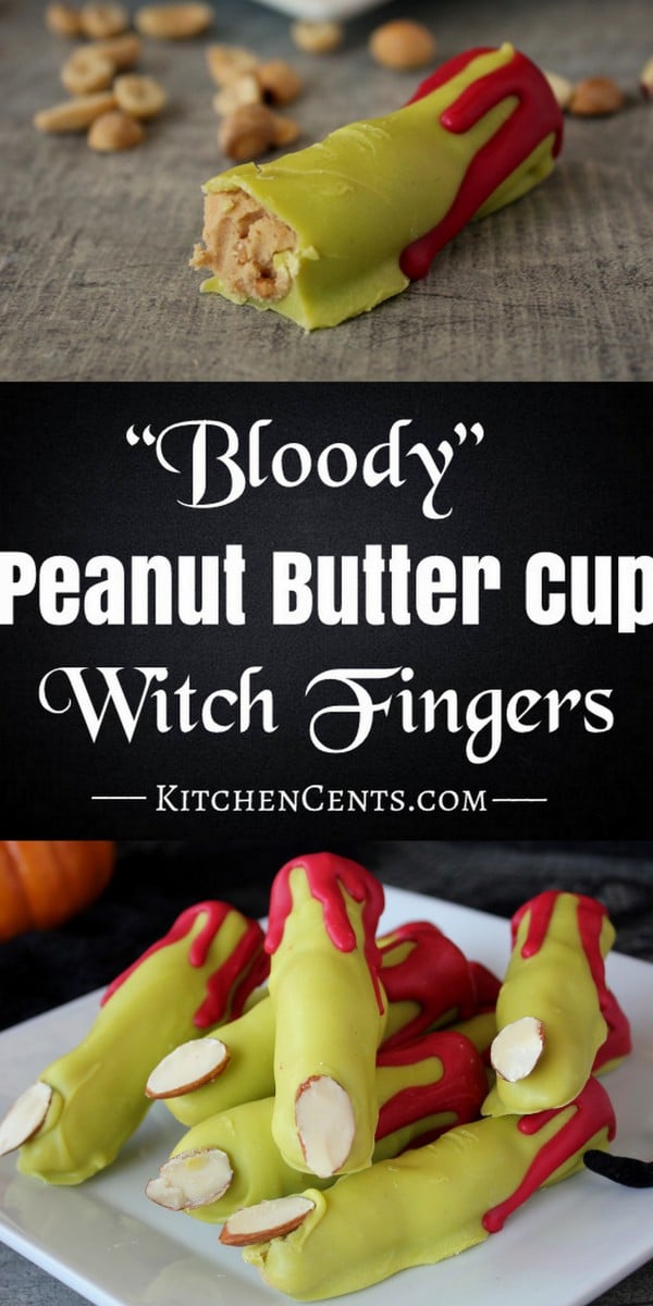 Creepy Bloody Halloween Peanut Butter Witch Fingers | Kitchen Cents