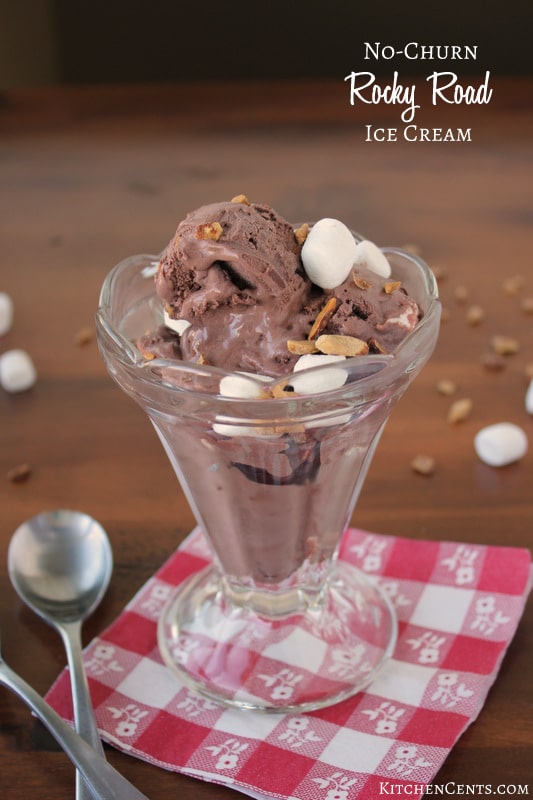 no-churn-rocky-road-ice-cream | 15+ Frozen Treats