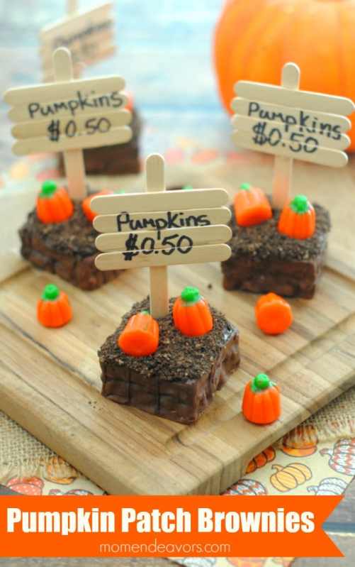 Pumpkin Patch Brownies | 25+ Halloween Treats Kids will Love