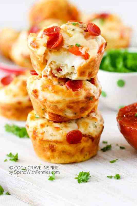 Pepperoni Pizza Puffs | 21+ Easy Appetizers
