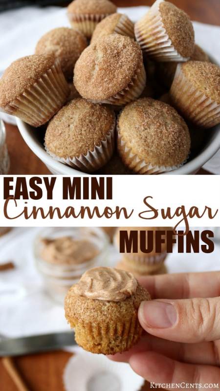15-Minute Easy Mini Cinnamon Muffins | Kitchen Cents