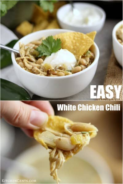 Quick 20-Minute White Chicken Chili | Kitchen cents
