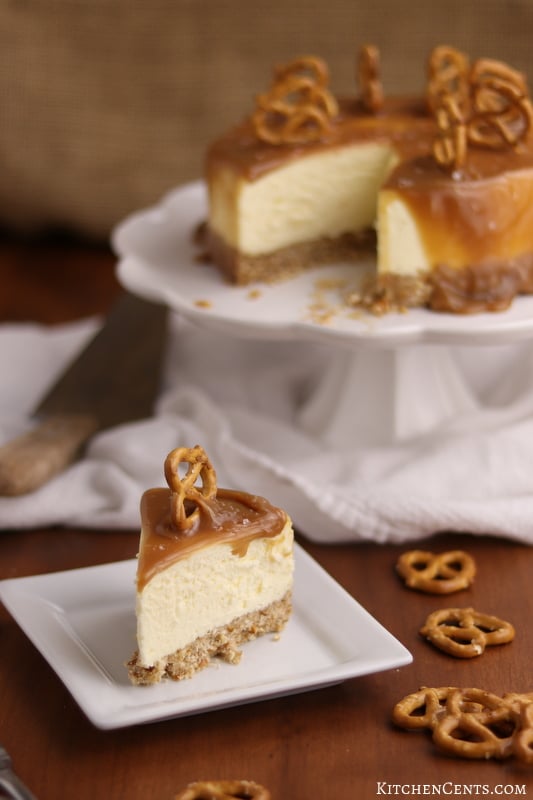 EASY Instant Pot Salted Caramel Cheesecake | Kitchen Cents