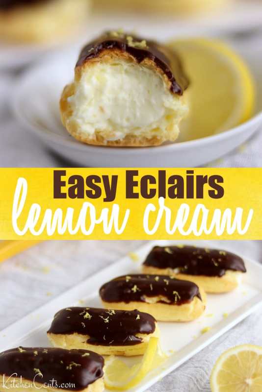Easy Lemon Cream Eclairs | Kitchen Cents
