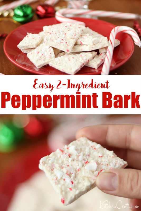 Easy Peppermint Bark Candy cane bark | Kitchen Cents