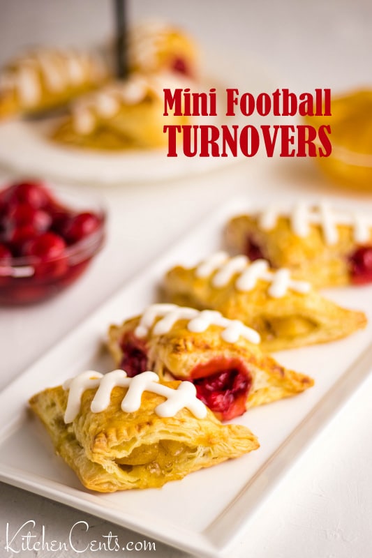 Mini Football Turnovers | 29+ Delicious Superbowl Party Foods