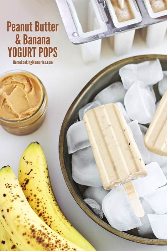 Peanut Butter and Banana Yogurt Pops | 21+ Healthy Frozen Snacks | Kitchen Cents