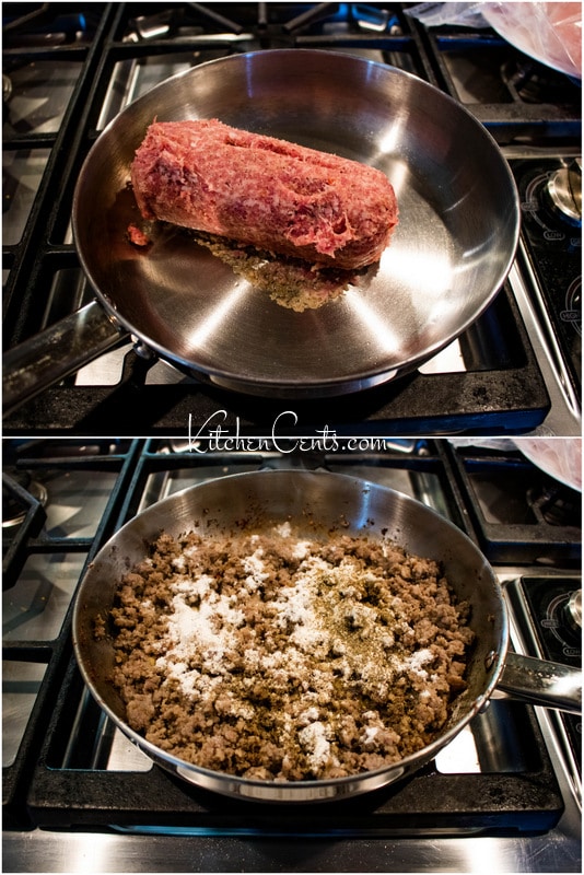 How to make sausage gravy Cook sausage add flour | Kitchen Cents