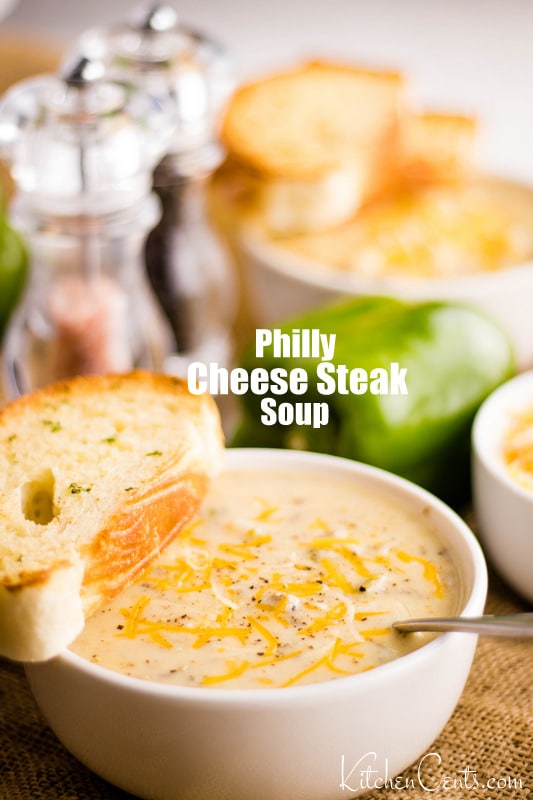 Philly Cheese Steak Soup | Kitchen Cents