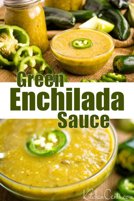 The Best Roasted Green Enchilada Sauce | Kitchen Cents