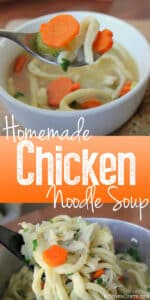 Homemade Chicken Noodle Soup with homemade noodles | Kitchen Cents