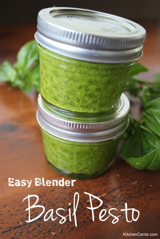 Easy Blender Basil Pesto | KitchenCents.com
