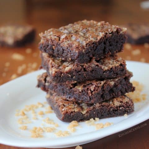 Chewy Toffee Brownies