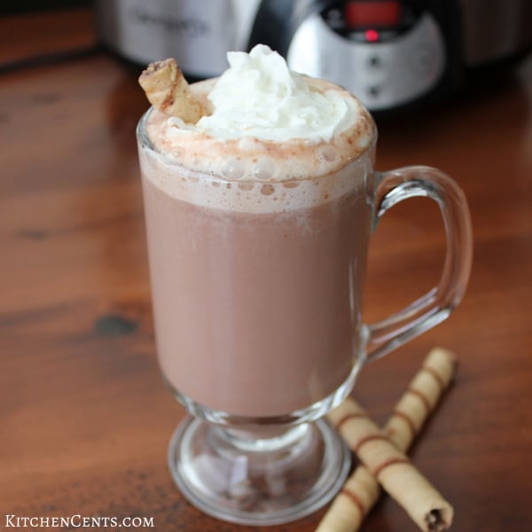 Crockpot Hazelnut Hot Chocolate