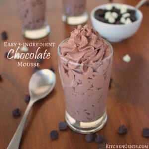 Easy 3-Ingredient Chocolate Mousse | Kitchen Cents