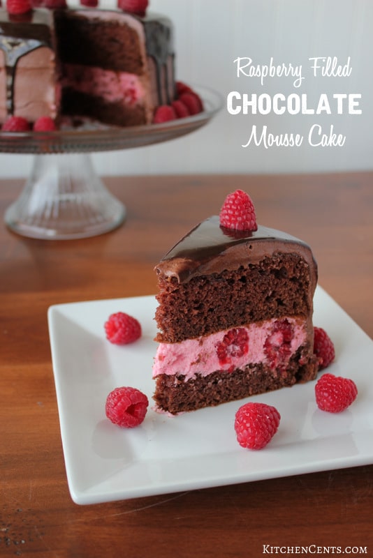 Chocolate Strawberry Mousse Cake - Vikalinka