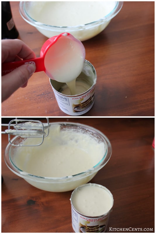 Remove one can of mixture