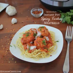 Quick and Easy Instant Pot Spicy Turkey Meatballs | KitchenCents.com