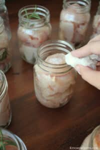 Clean rim of jar for tight seal