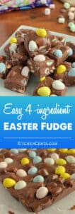 Easy 4-ingredient Easter Fudge | KitchenCents.com
