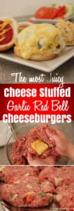 The Most Juicy Cheese Stuffed Garlic Red Bell Cheeseburgers | KitchenCents.com