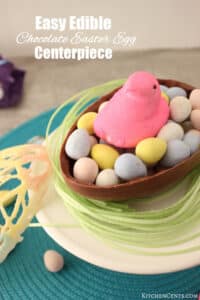 Easy Edible Chocolate Easter Egg Centerpiece | KitchenCents.com