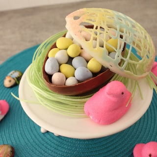 Easy Edible Chocolate Easter Egg Centerpiece KitchenCents.com