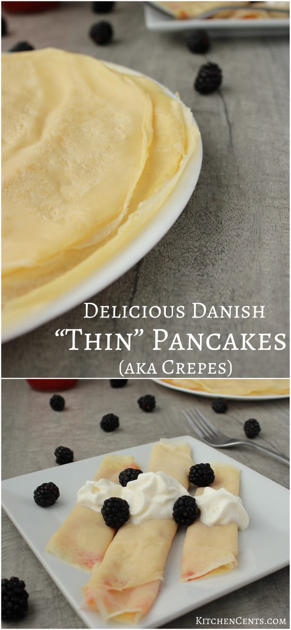 Danish Thin Pancakes Classic Crepes | KitchenCents.com