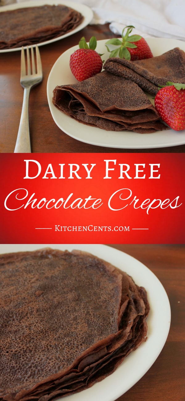 Easy Dairy Free Chocolate Crepes | KitchenCents.com
