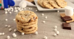 Easy Graham Cracker Smores Cookies with Jet-Puffed Mallow Bites | KitchenCents.com