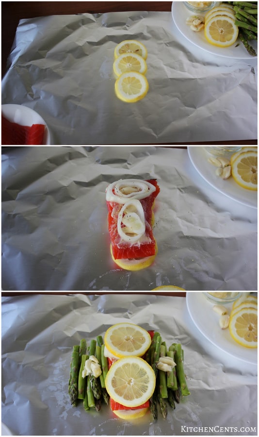 how to make healthy salmon tin foil dinners | KitchenCents.com